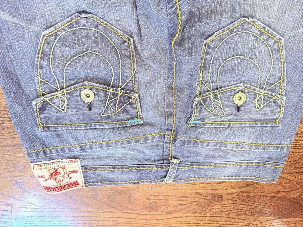 True Religion Billy Giant Big T Denim Jeans Size 38